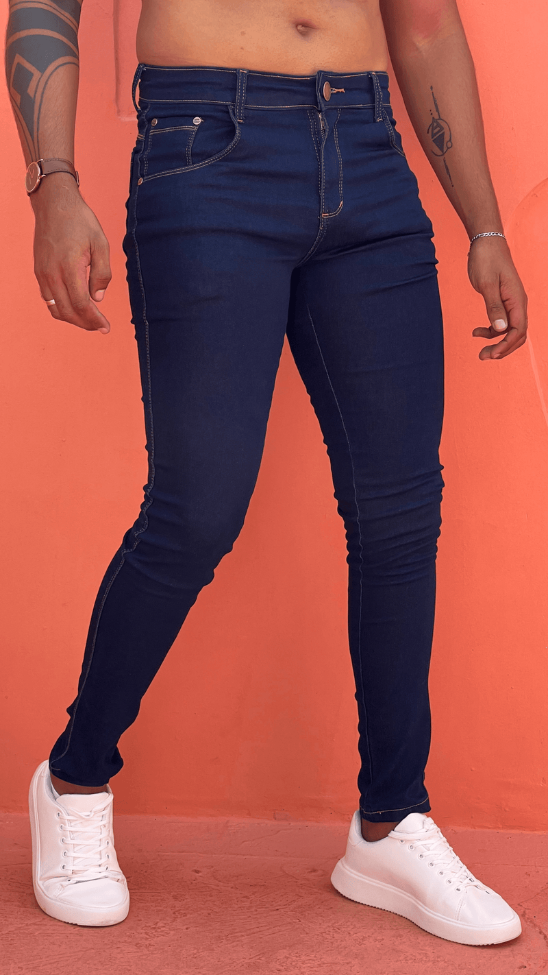Calça jeans Premim Azul lisa 5% de elastano ref 03 - invictacamisaria