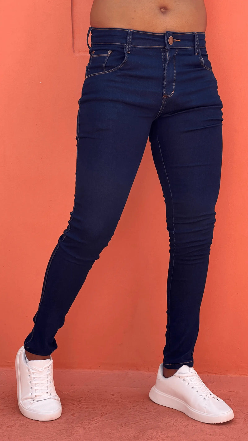 Calça jeans Premim Azul lisa 5% de elastano ref 03