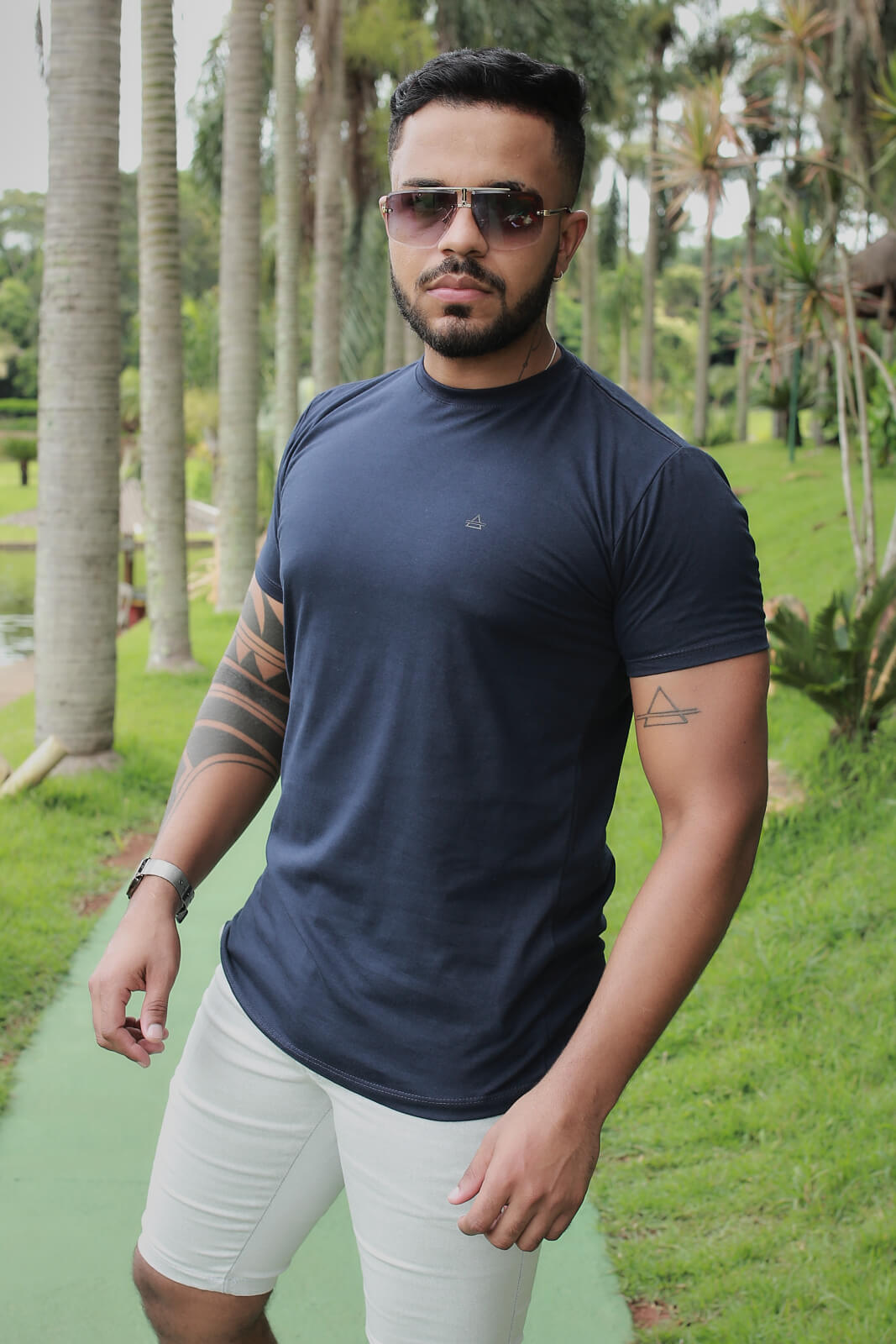 KIT 4 CAMISETAS PREMIUM  AZUL/CINZA/PRETO/BAMBU