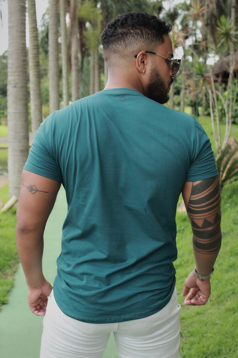 Camiseta Slim fit Basic Premium Verde Ôliva