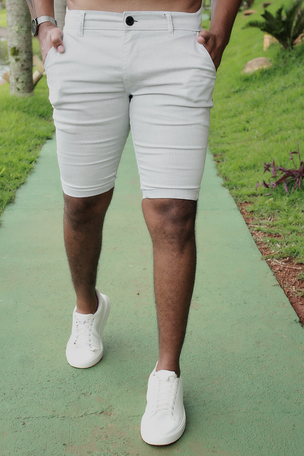 KIT 3 Bermuda alfaiataria bolso faca 5% de elastano