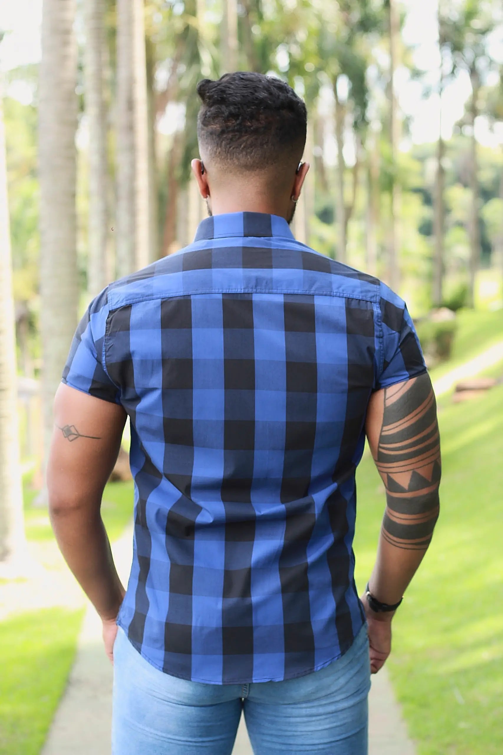 Camisa Slim Fit Xadrez Premium Tokyo