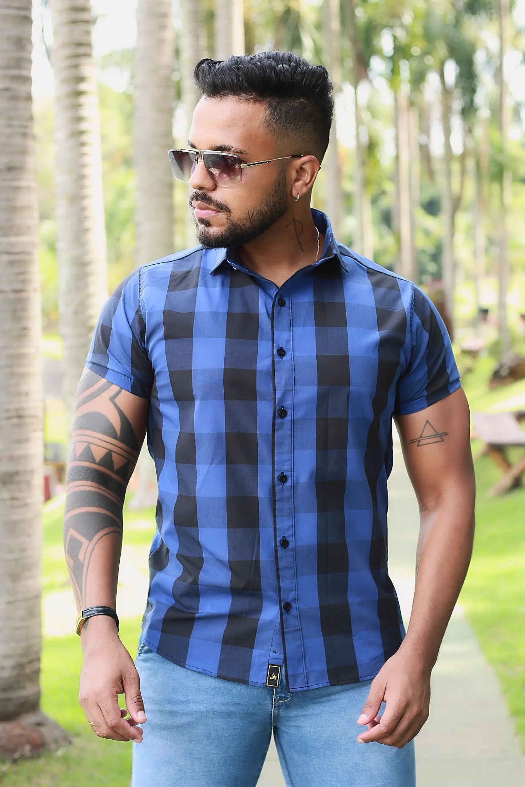 Camisa Slim Fit Xadrez Premium Tokyo