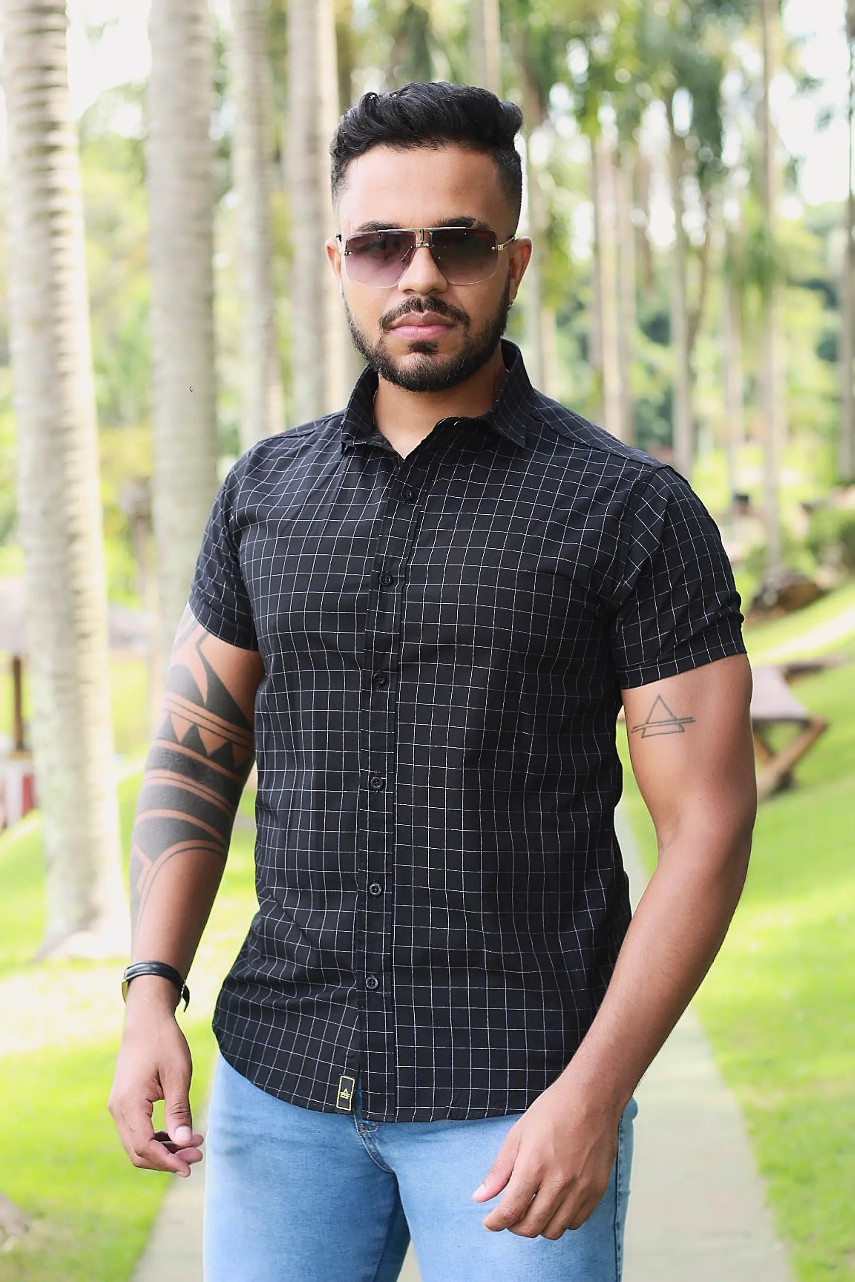 Camisa Slim Fit Xadrez Premium Spartan