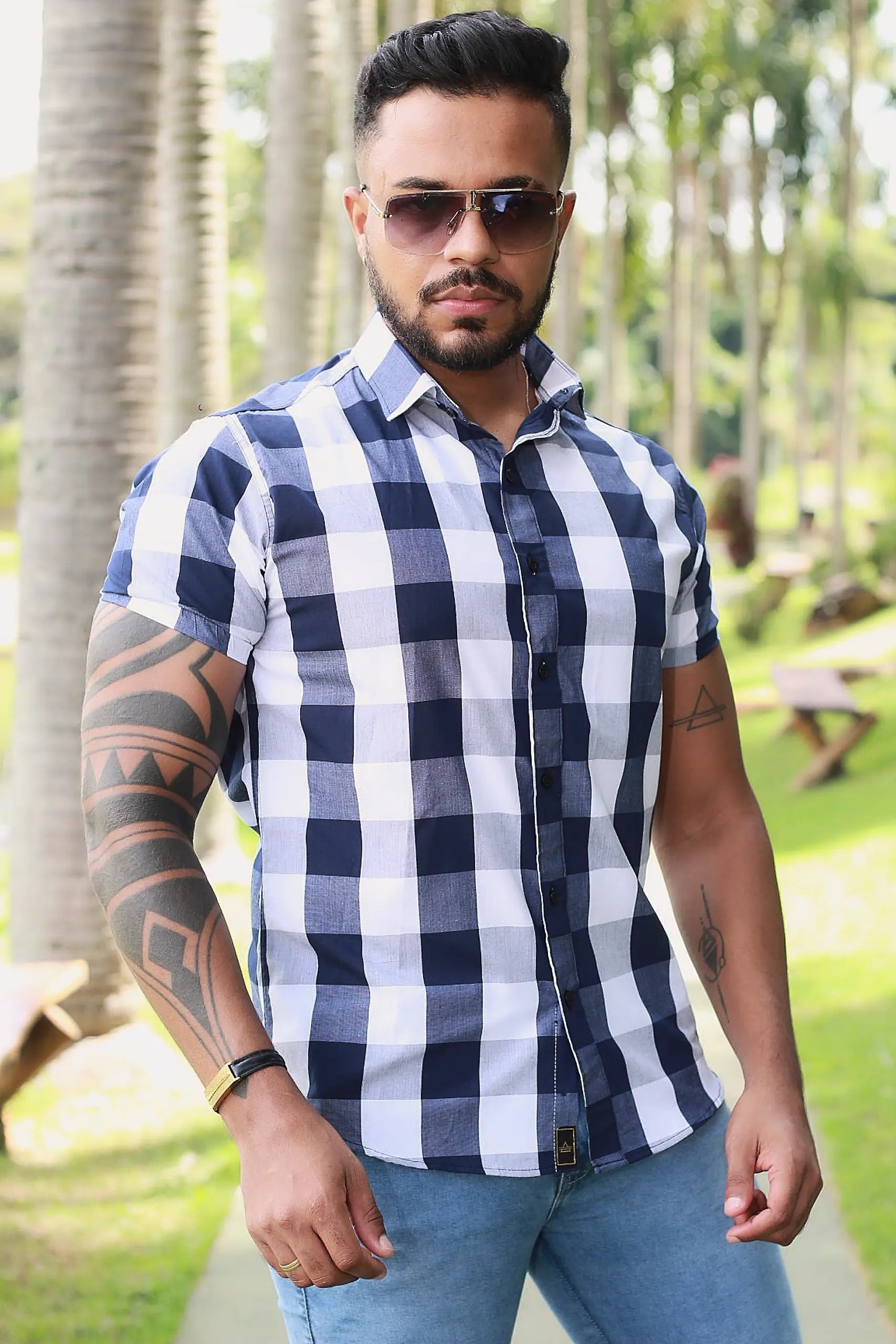 Camisa Slim Fit Xadrez Premium Ascend