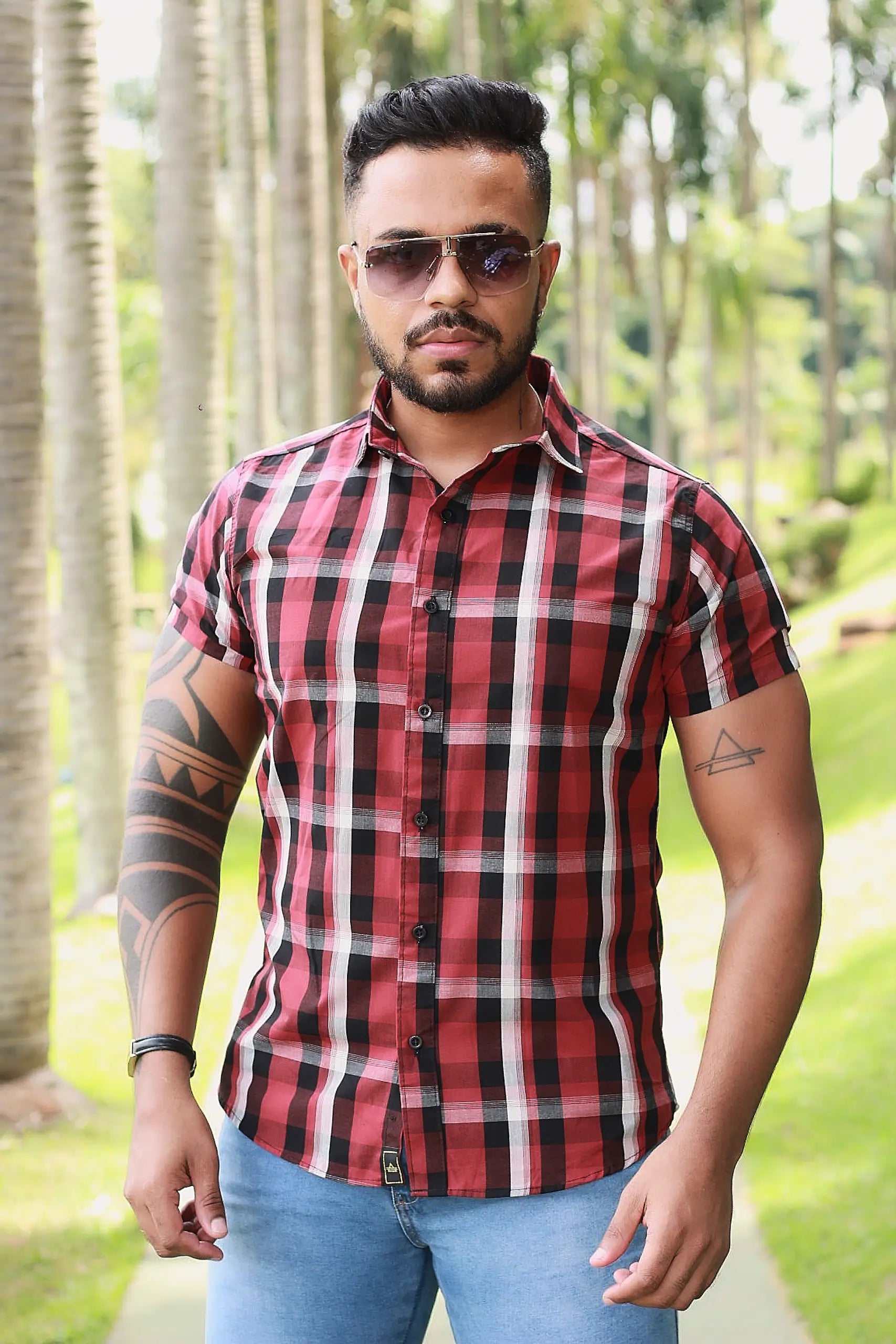 Camisa Slim Fit Xadrez Premium Milano