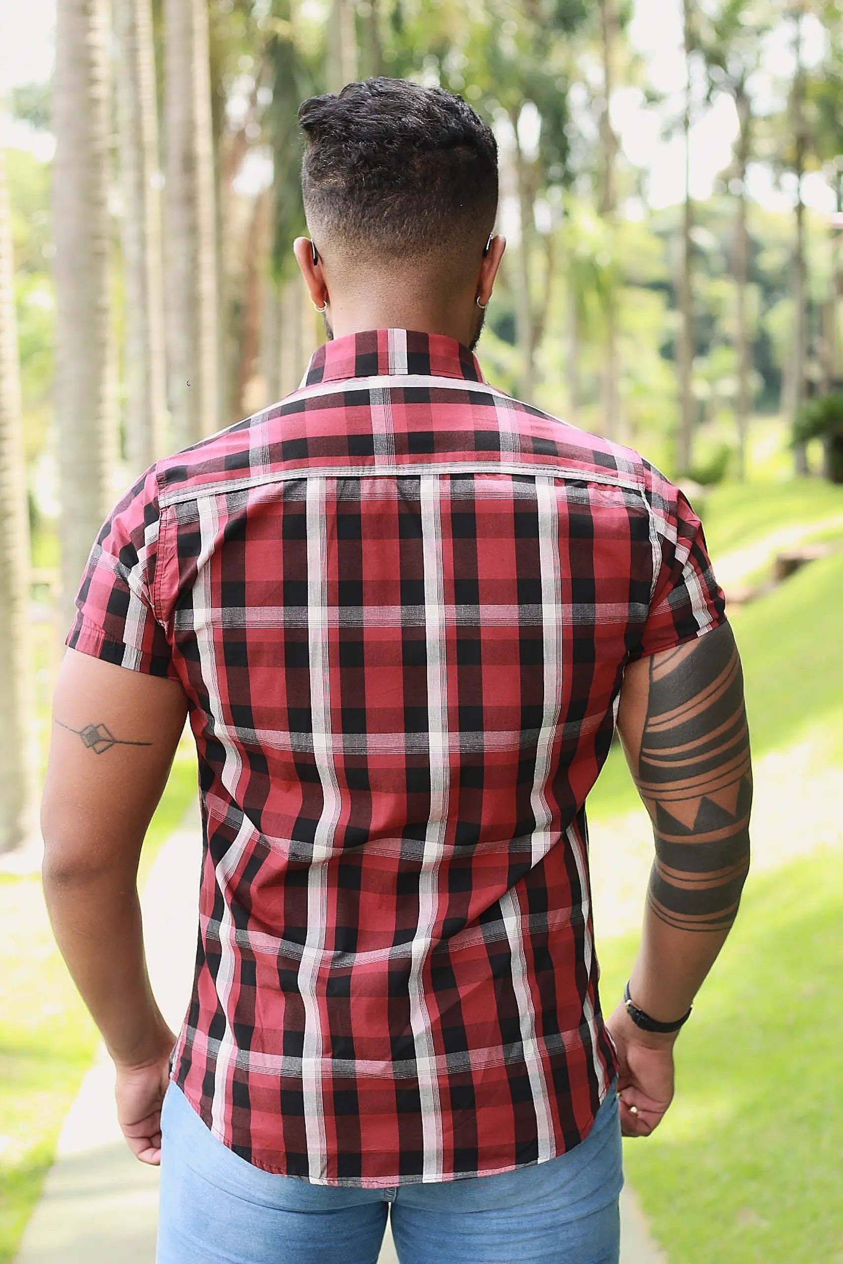 Camisa Slim Fit Xadrez Premium Milano