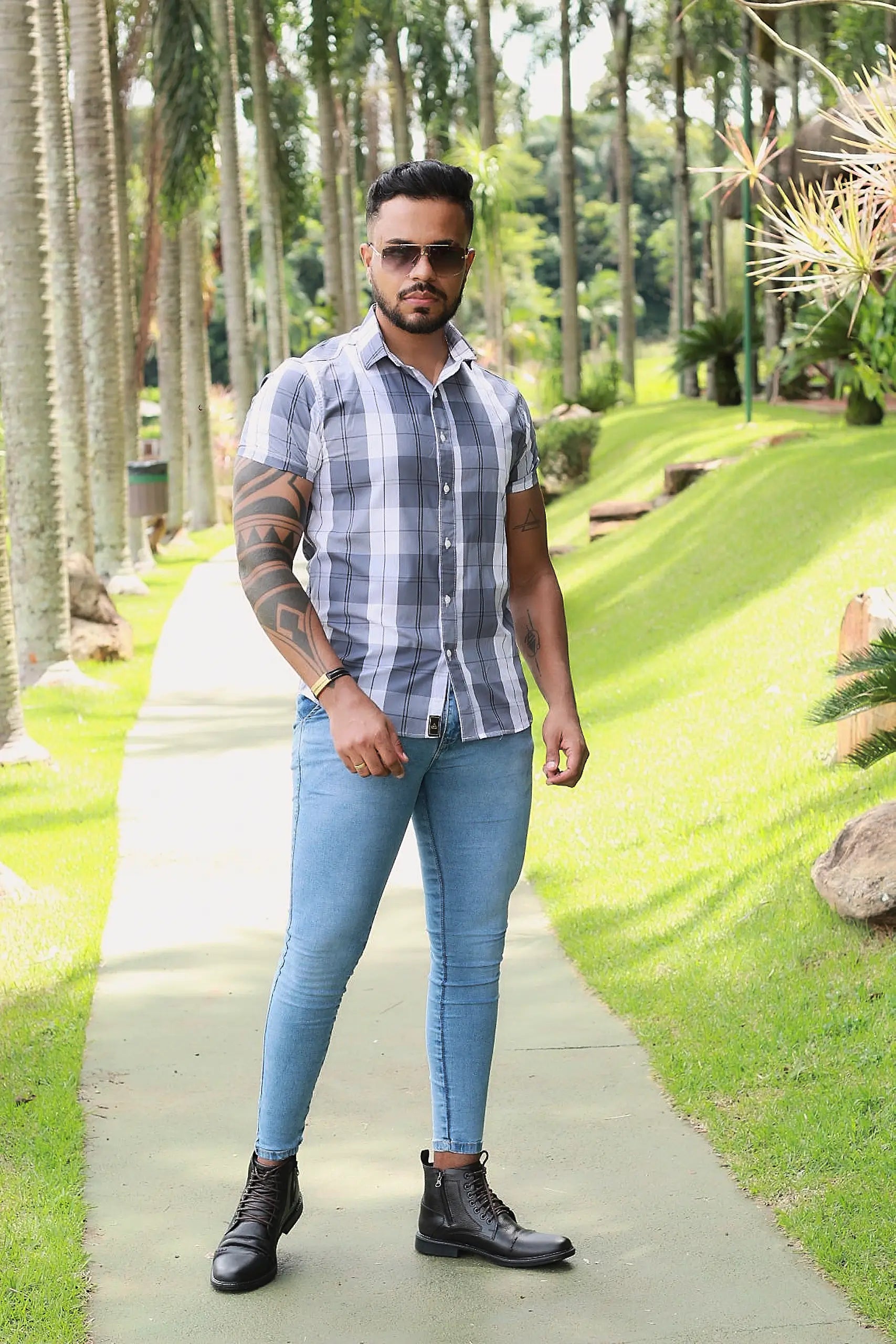 Camisa Slim Fit Xadrez Premium Empire