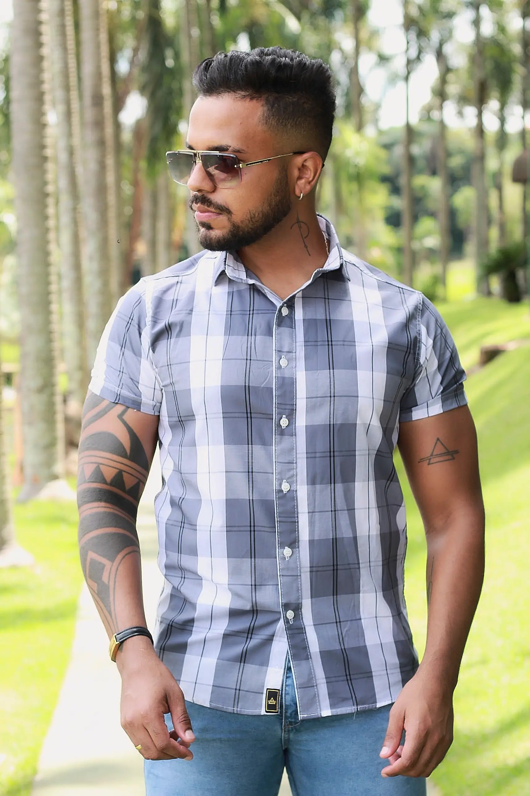 Camisa Slim Fit Xadrez Premium Empire