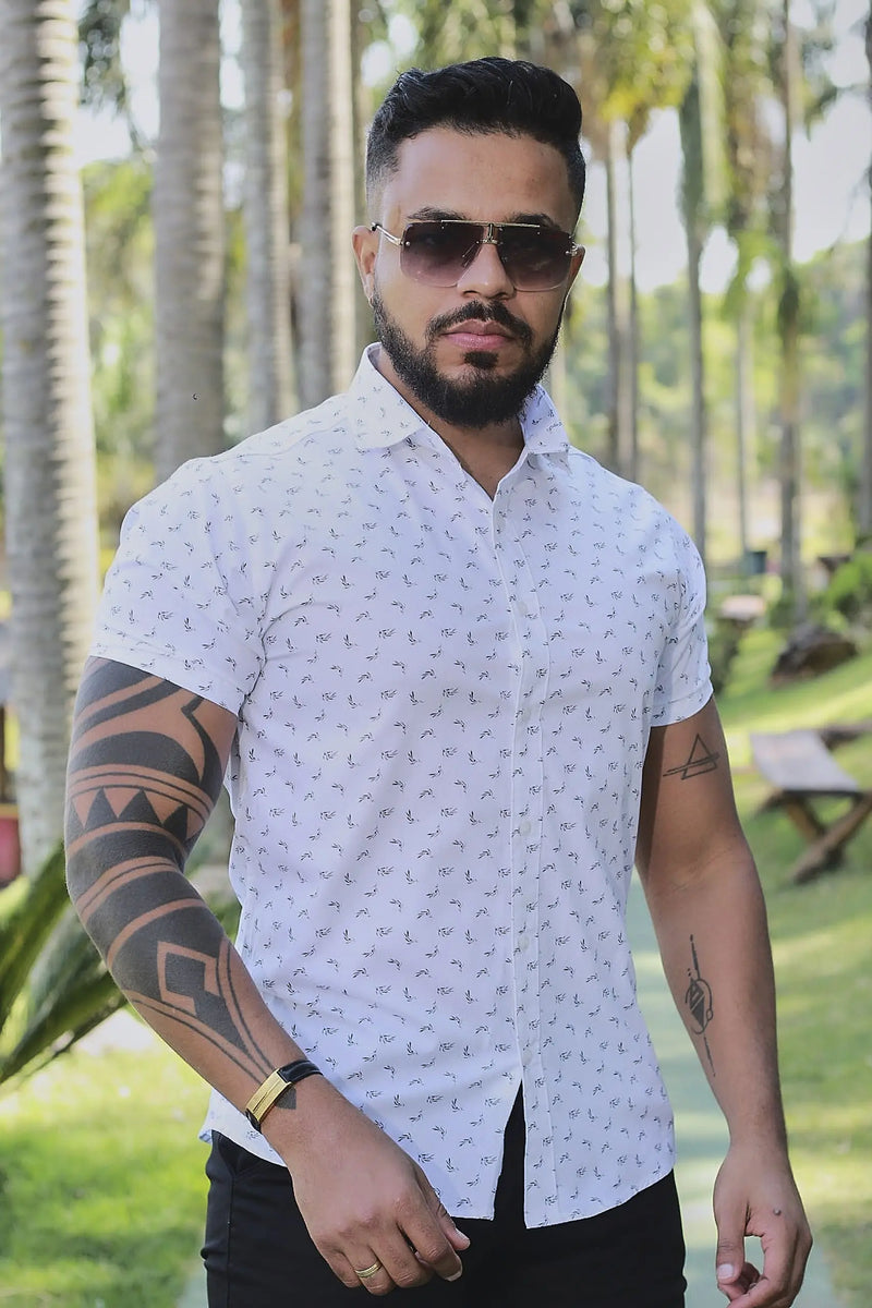 Camisa Slim fit Siena Uomo Cinza