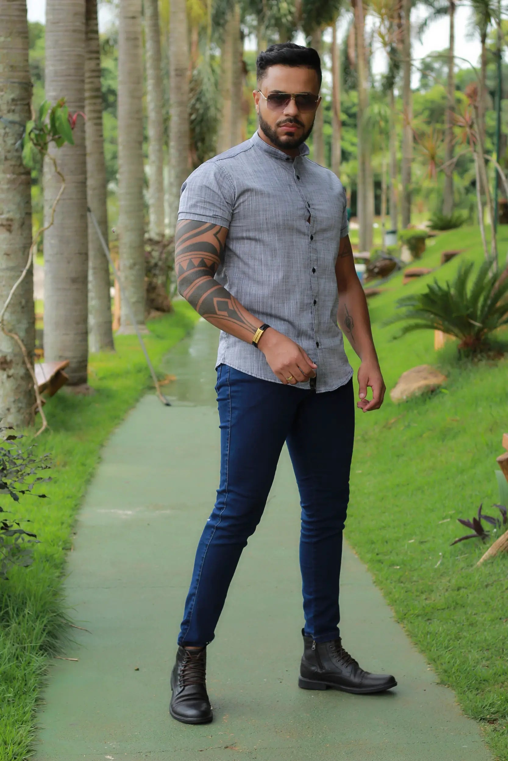 Camisa Slim Fit Neo Slim Gola Padre