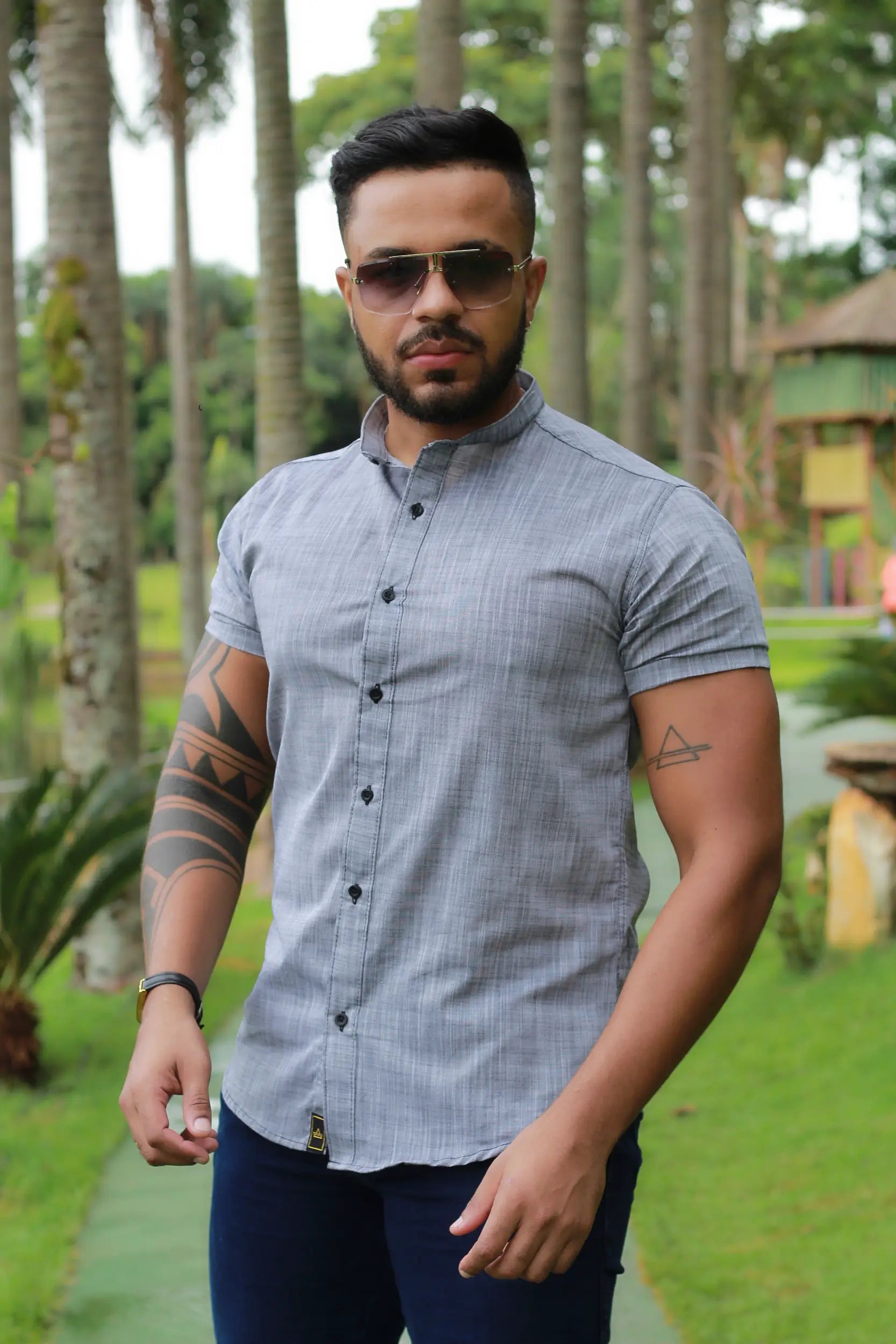Camisa Slim Fit Neo Slim Gola Padre