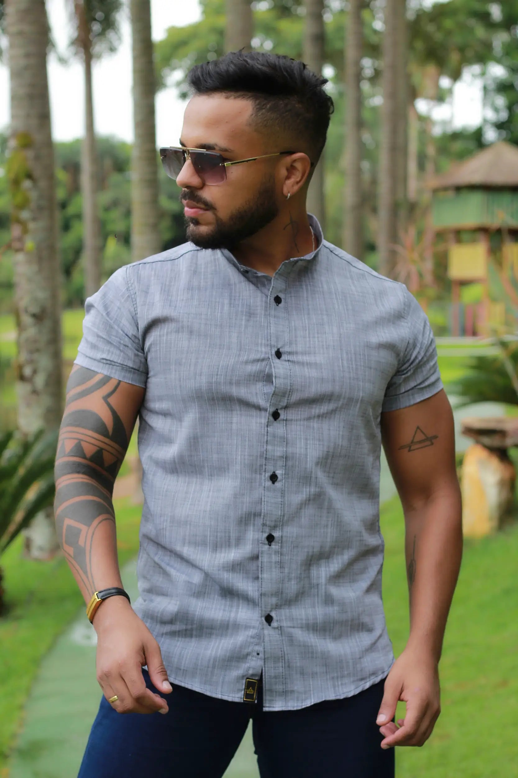 Camisa Slim Fit Neo Slim Gola Padre