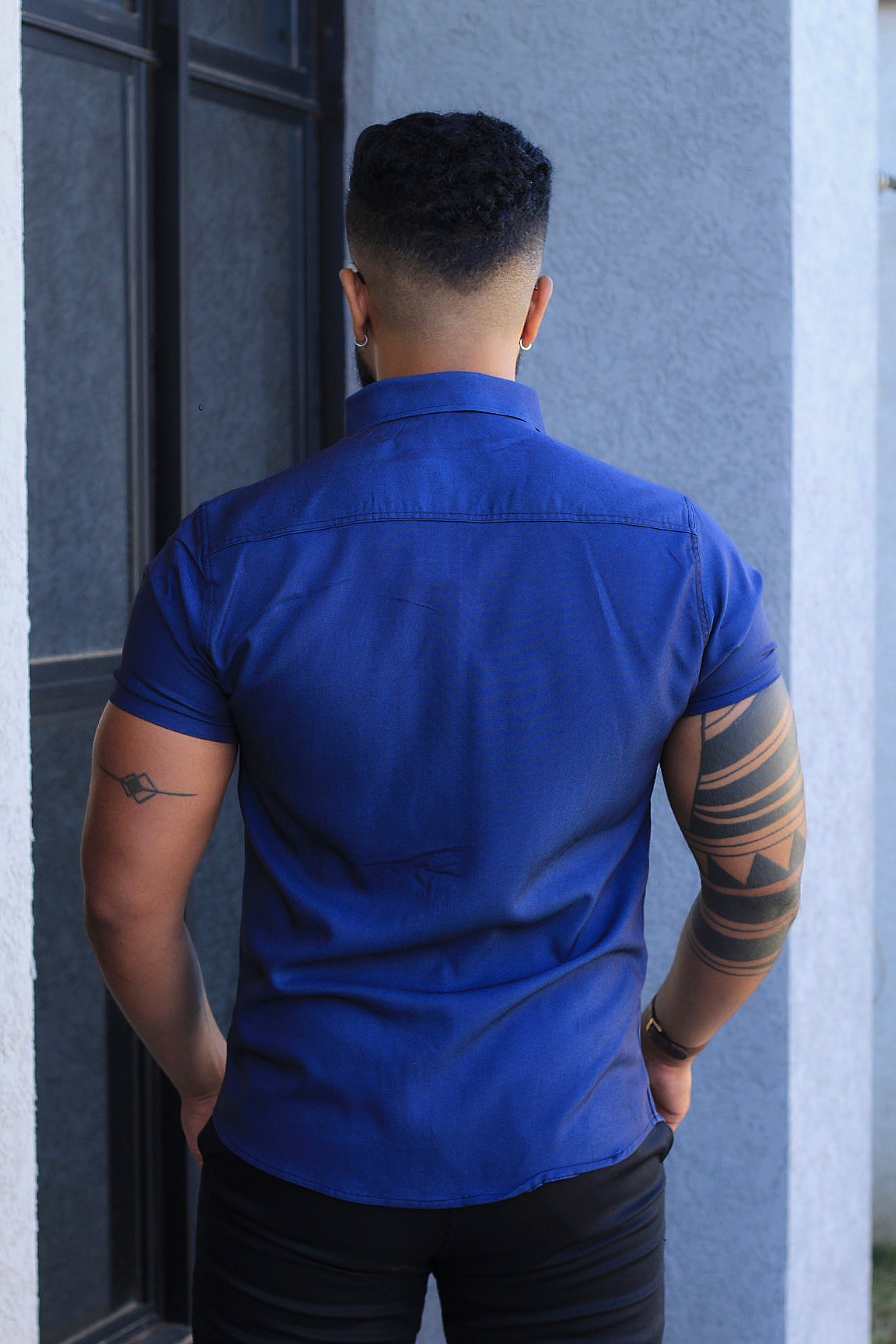 Camisa Slim Fit Azul Marinho