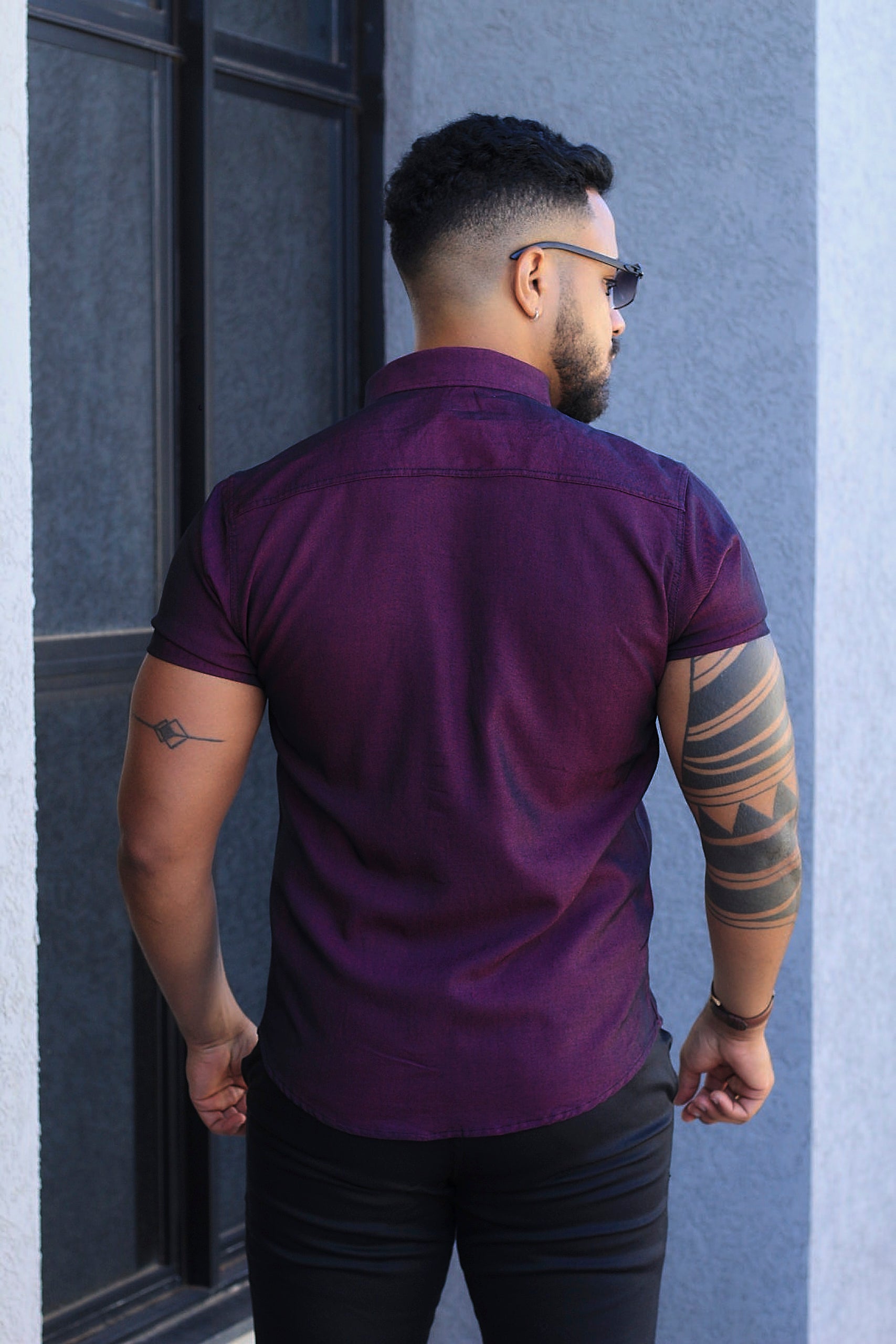 Camisa Slim Fit Marsala