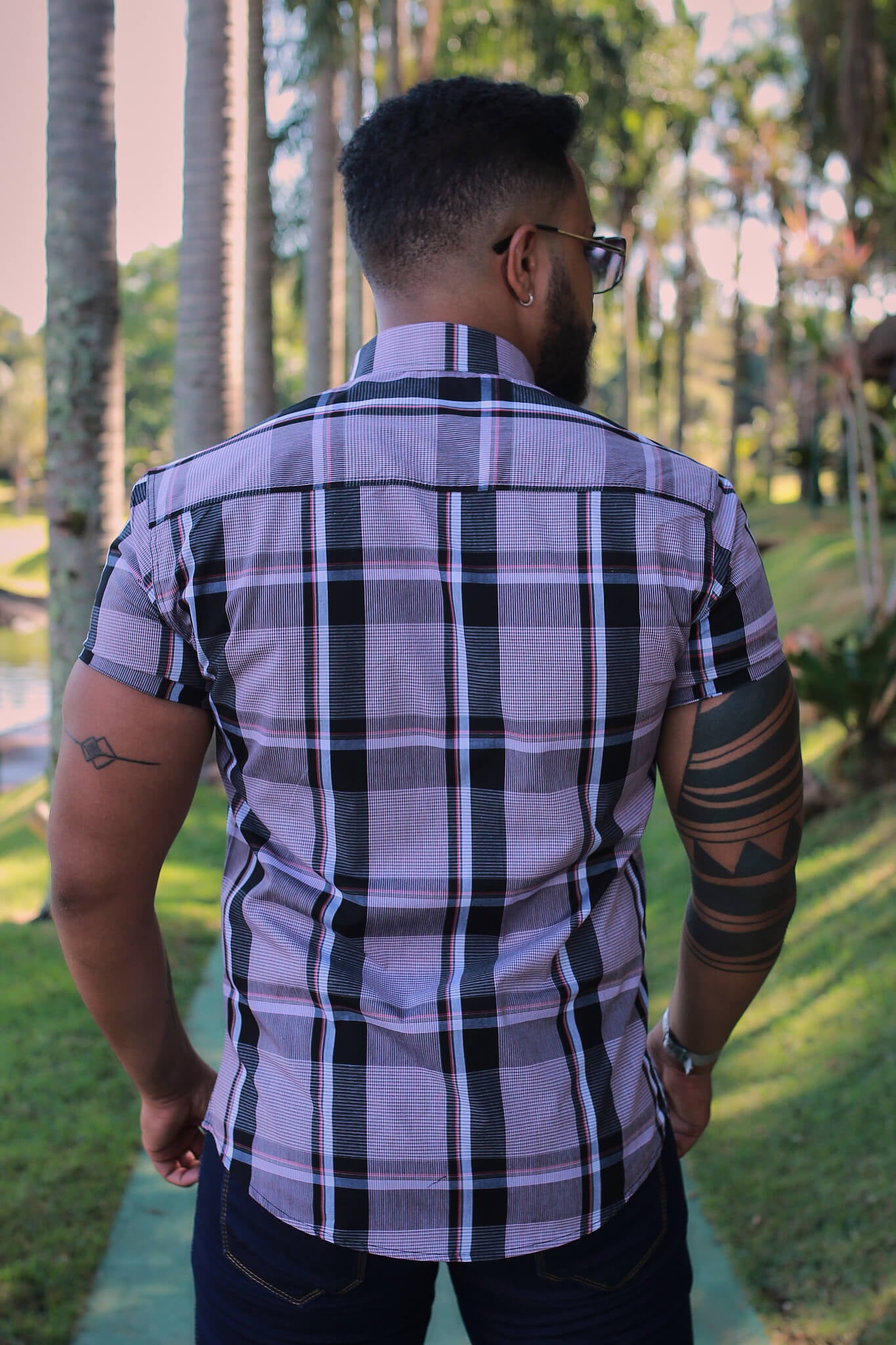 Camisa Slim Fit Xadrez Busan Algodão Premium