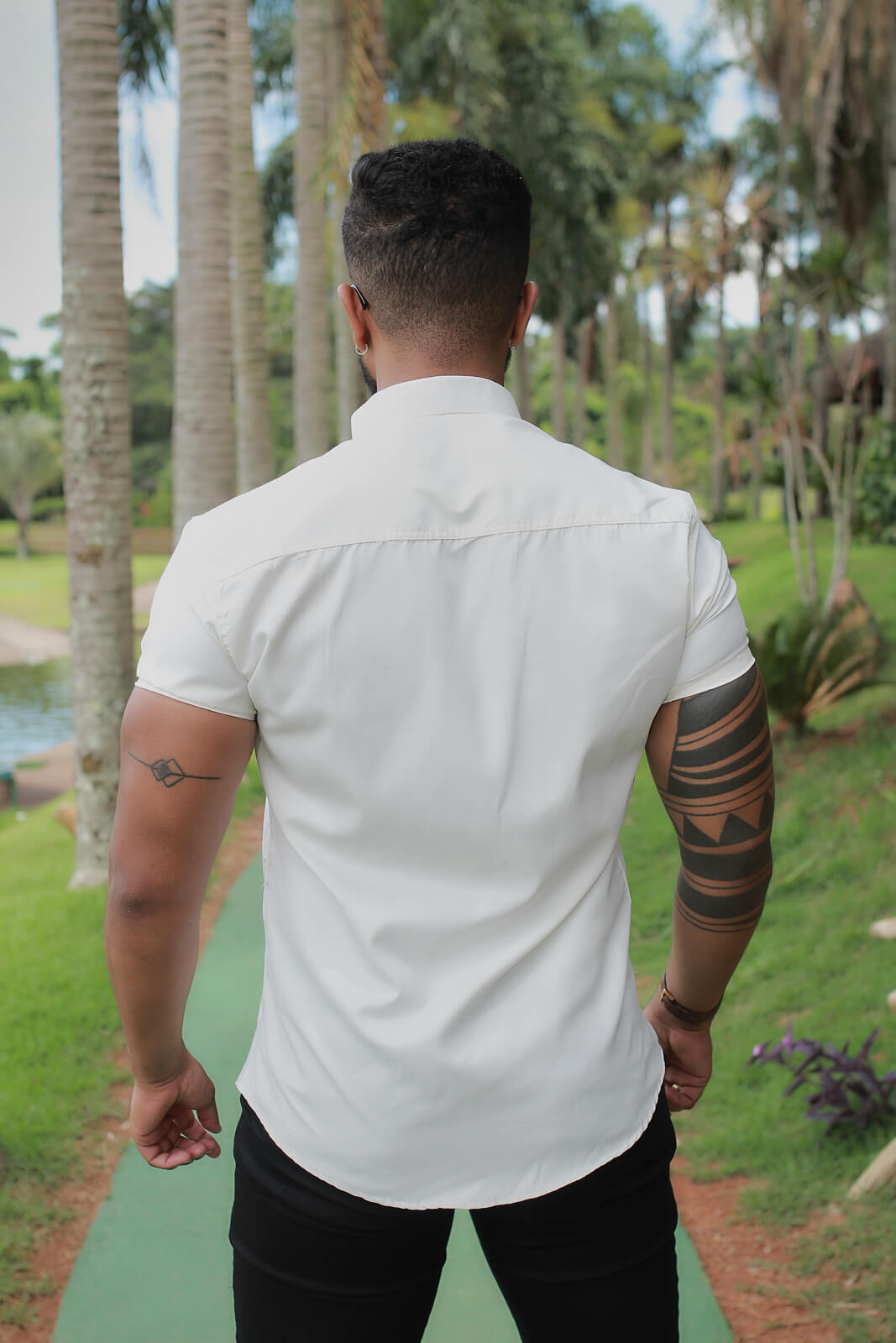 Camisa Slim Fit Porto Premium Com Elastano