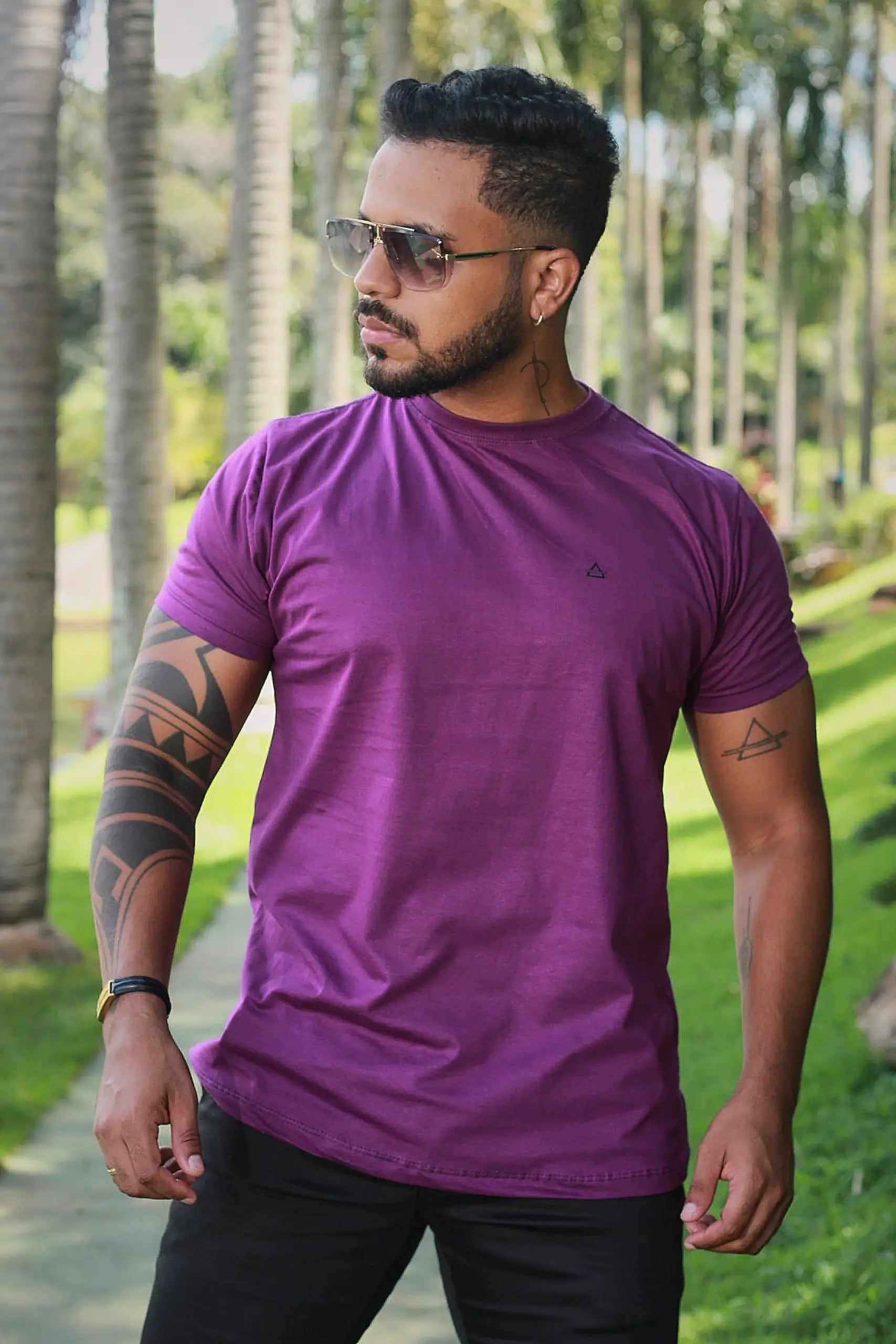 Camiseta Slim fit Basic Premium Roxo