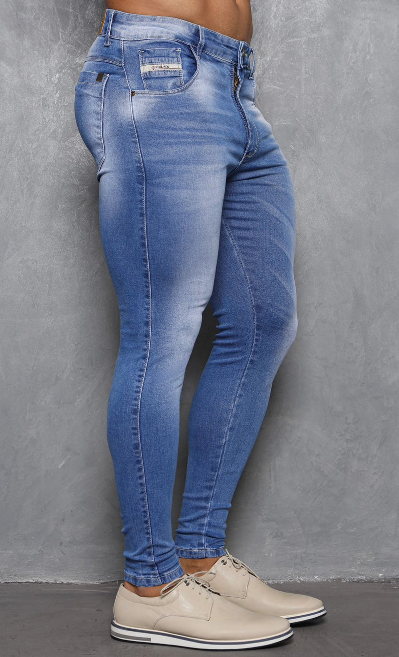 Calça Jeans Azul Lavanderia SKY Premium 5% de elastano