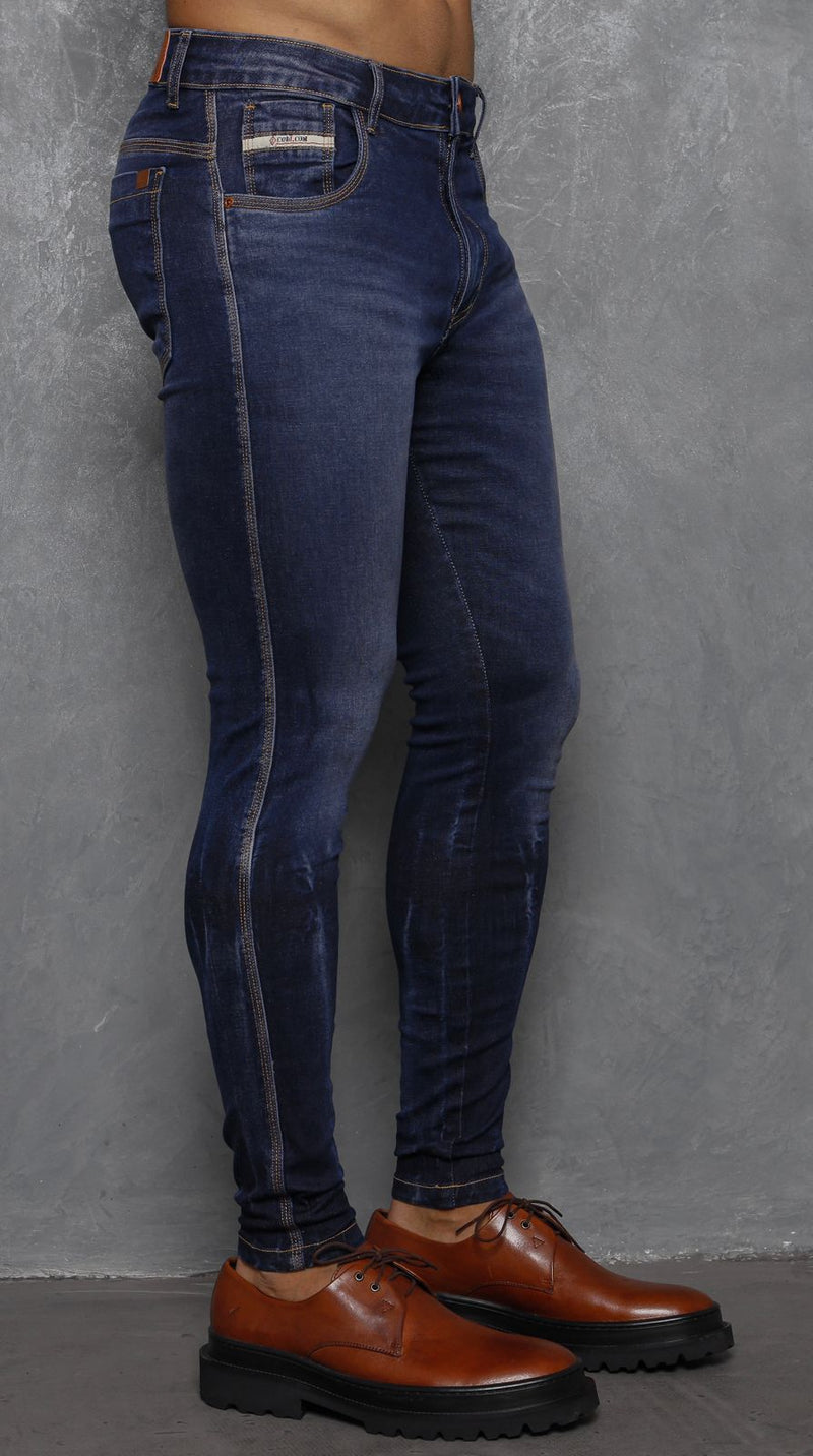 Calça Jeans Azul Lavanderia Stone Premium 5% de elastano