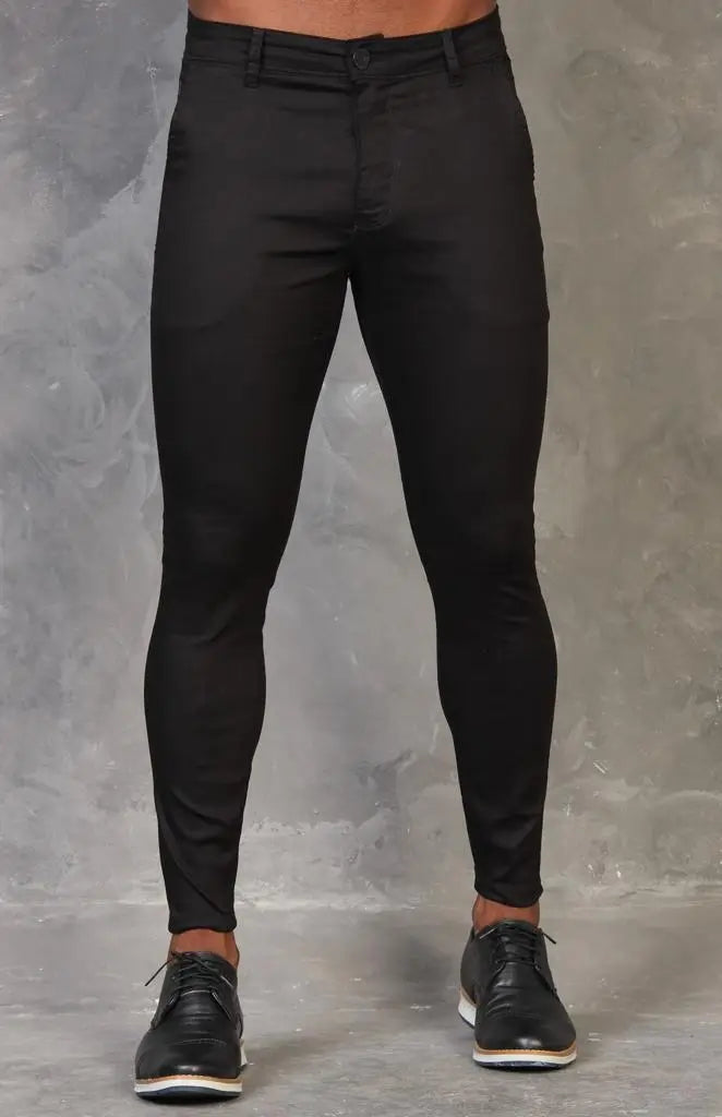 Kit 2 Camisas Slim Fit E 1 Calça Esporte fino com Elastano 189,99 / Preta/Branca/Calça Preta