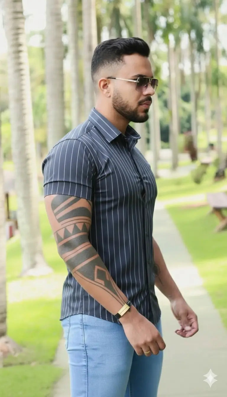 Camisa Slim Fit Premium Impacto Marinho