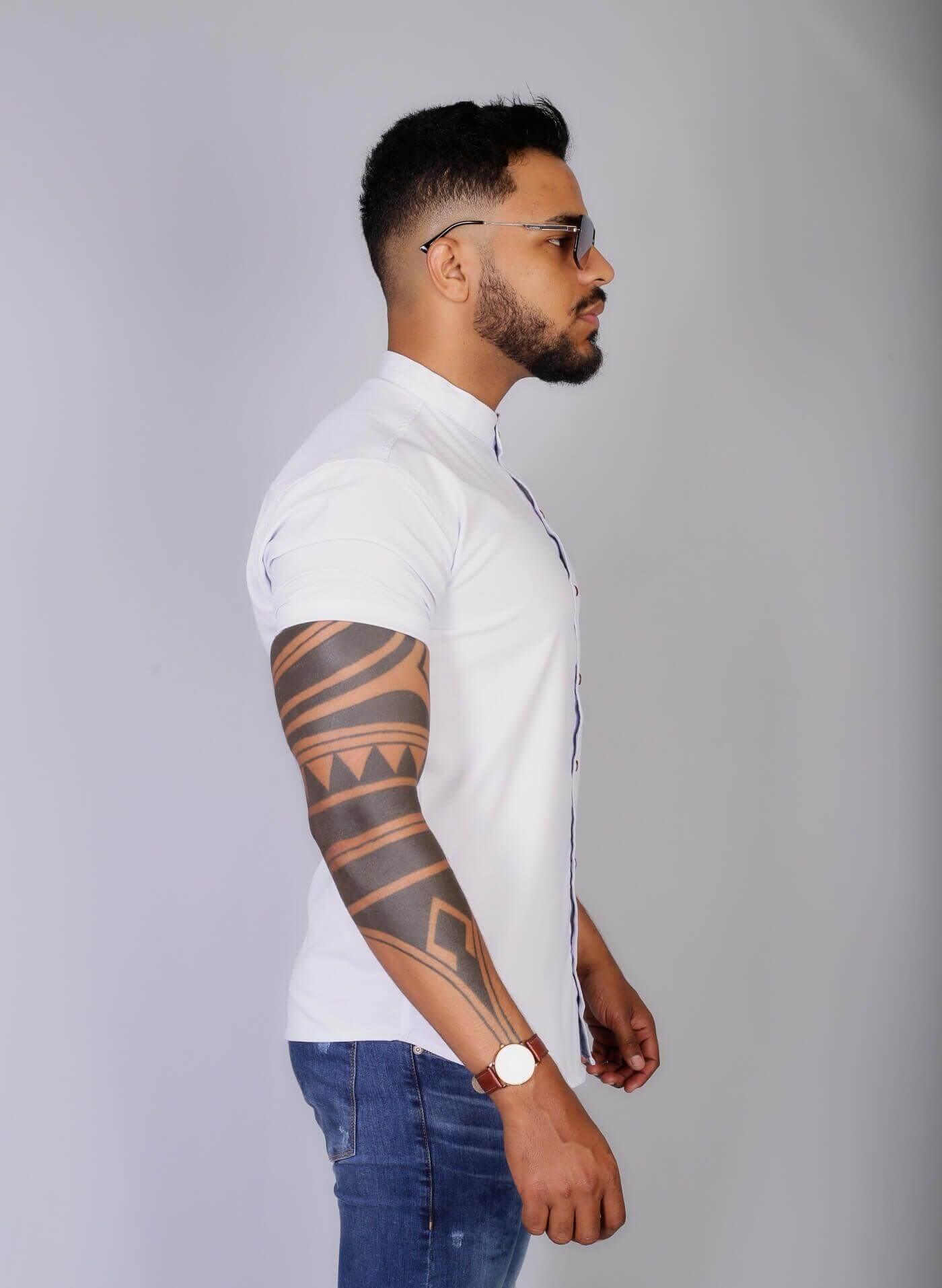 Camisa Slim Fit Premium Extra Gola Padre Grécia - invictacamisaria