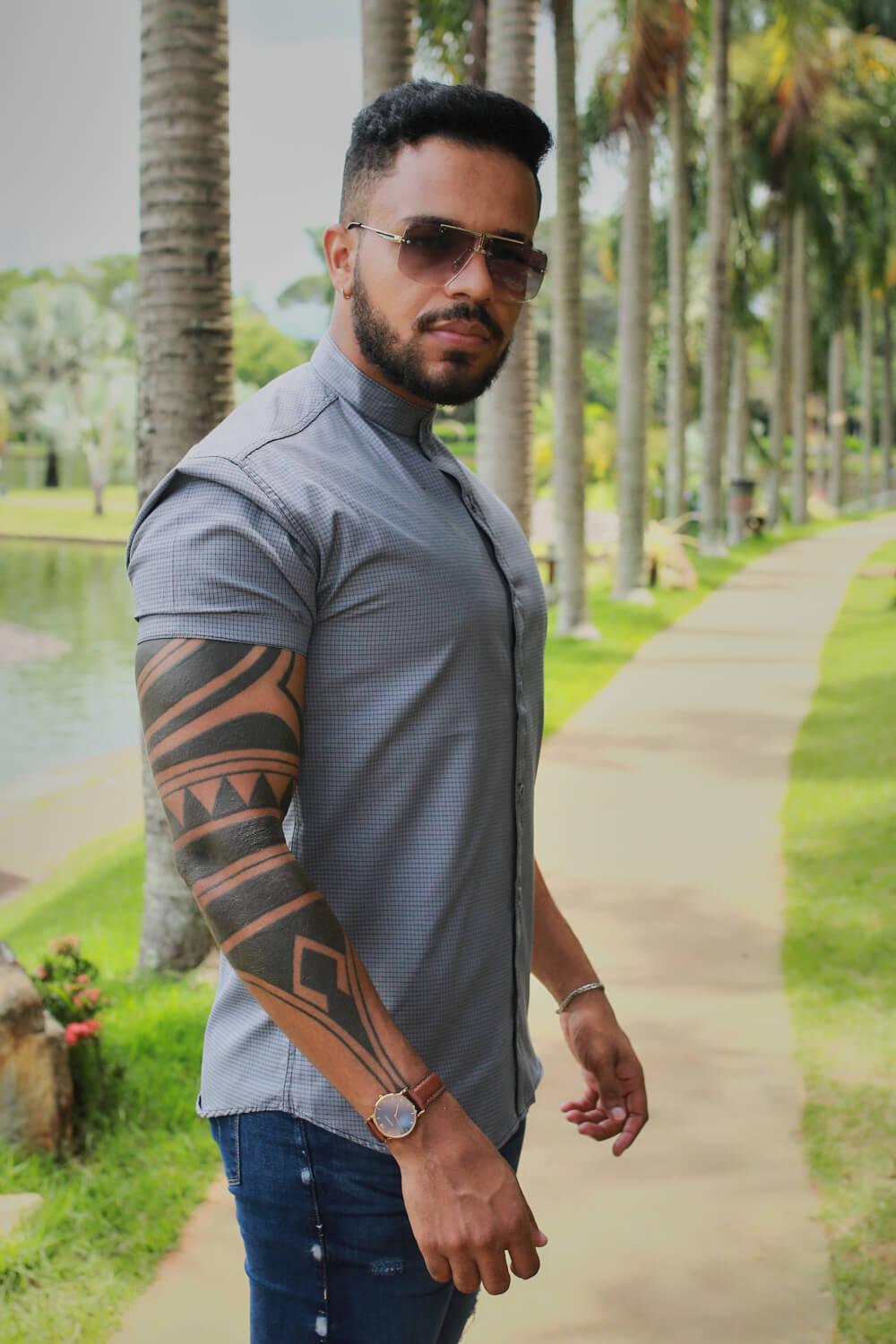 Camisa Slim Fit Ref 231 Gola Padre - invictacamisaria