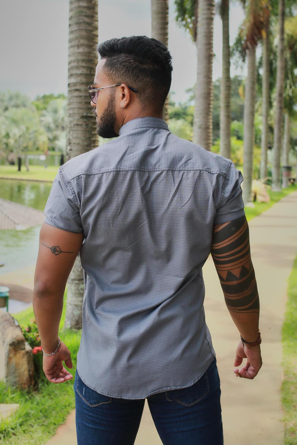 Camisa Slim Fit Ref 231 Gola Padre - invictacamisaria