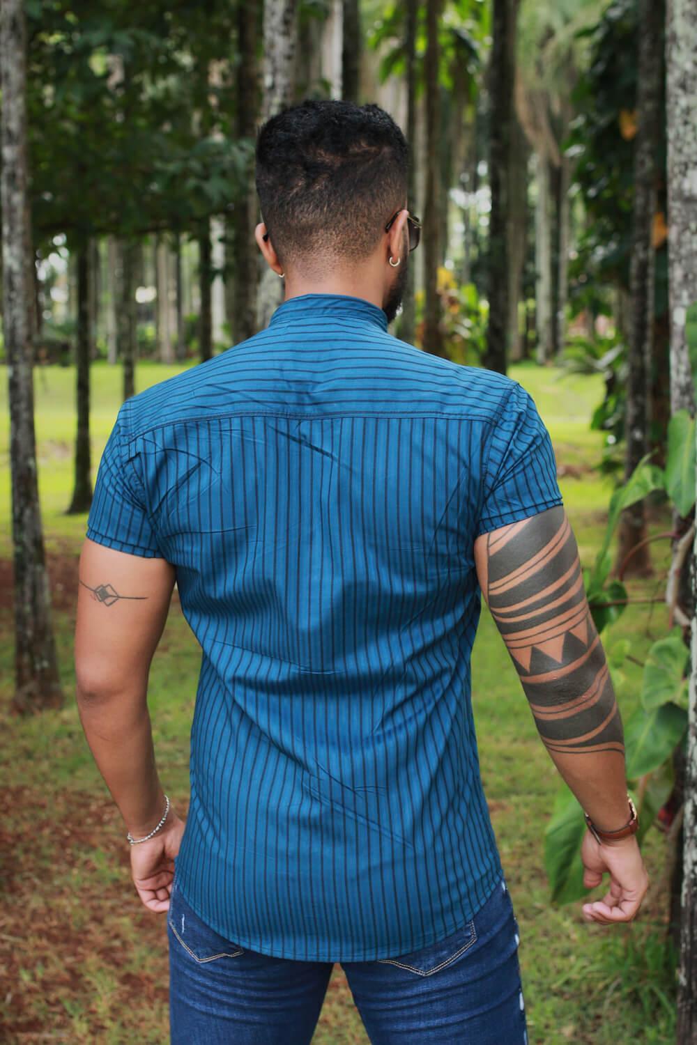 Camisa Slim Fit Ref 232 Gola Padre - invictacamisaria